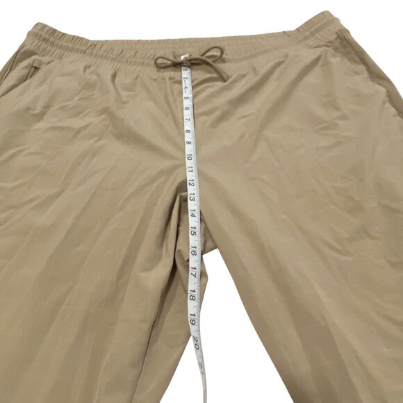 Athleta Brooklyn‎ Textured Jogger Windowpane Silt Taupe Size 24 - Picture 6 of 10